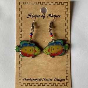 Spirit of nature multicolored boho fish earrings